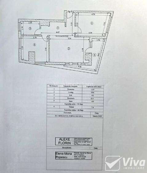 INTABULAT! Ap 2 camere decomandat, 67mp, et 8/10 + parcare subterana - 9
