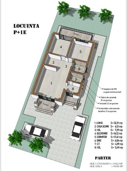 Vilă individuală 5 camere Bulevardul pipera retrasă de la bulevard