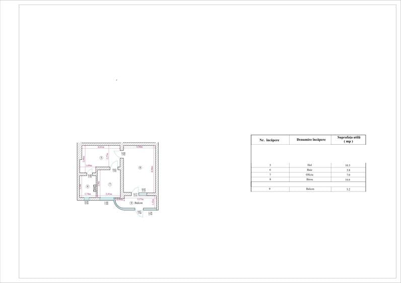 Apartament 1 camera Maratei