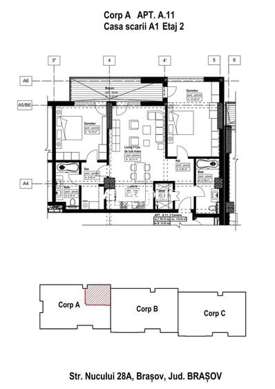 Apartament cu 3 camere | Noua | 100 mp Utili