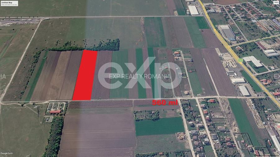 Teren intravilan 17.204 mp Stupini – zonă mixtă ZM, POT 40%, CUT 1,5 - 4