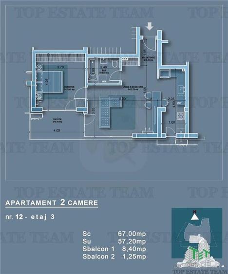 Apartament 2 camere in bloc nou, zona Mosilor