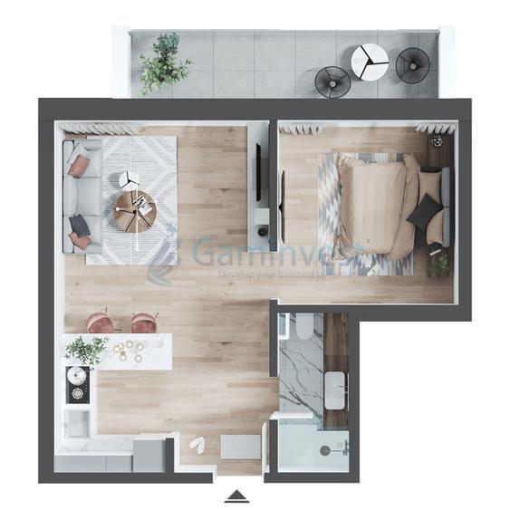 Studio dublu bloc nou in constructie zona Calea Aradului, Oradea V3310E