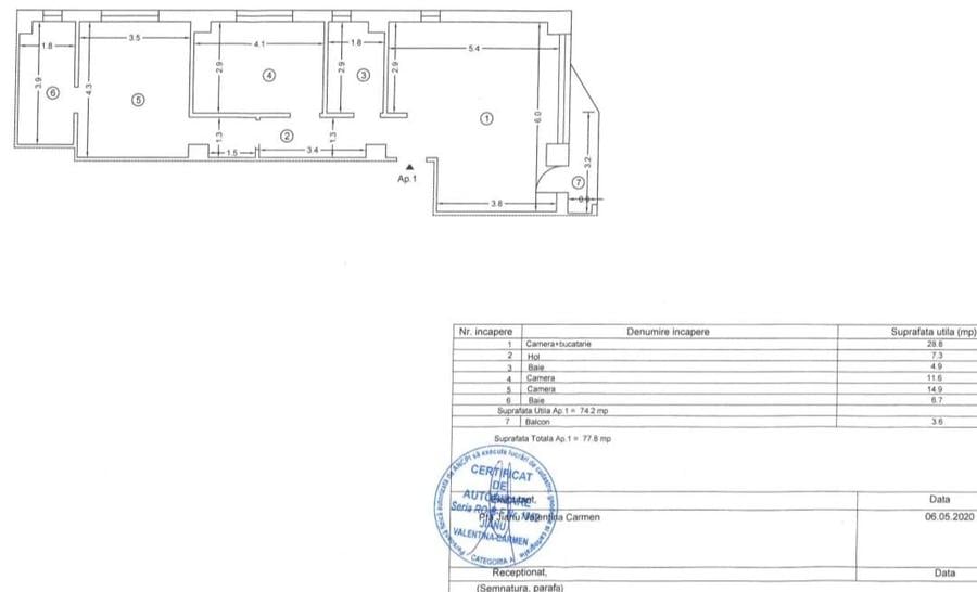 MAMAIA - ZONA BUTOAIE - APARTAMENT CU 3 CAMERE MOBILAT SI UTILAT