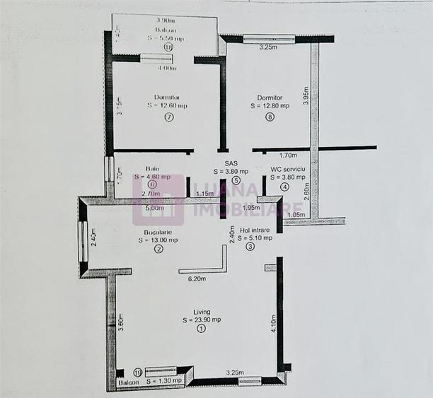 Apartament 3 camere de vanzare | Selimbar | etaj 1 | mobilat
