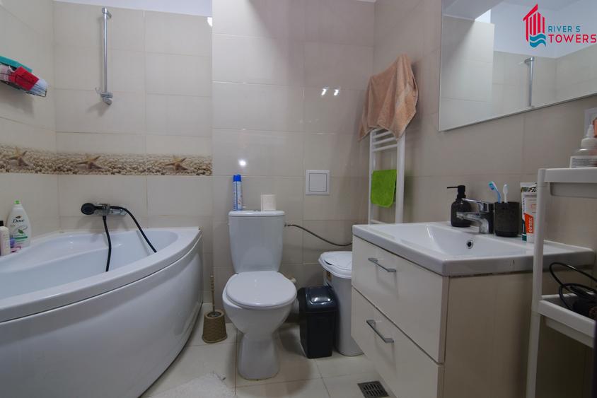 River,s Towers, apartament cu 2CD camere model cu 2 bai, 57mp utili + balcon