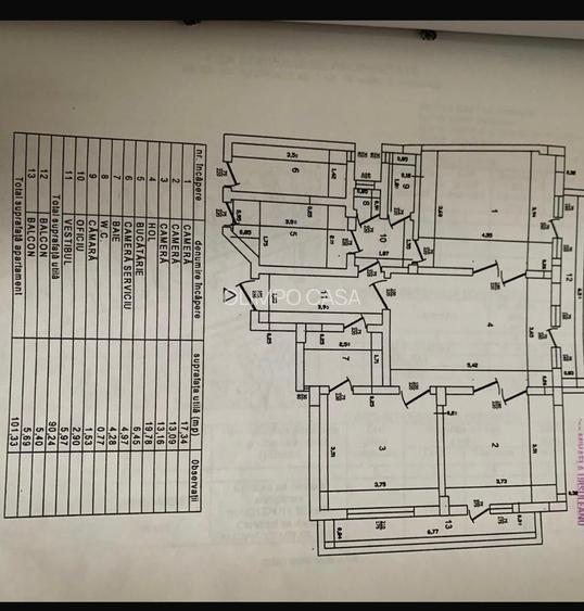 Apartament 3 camere | Universitate | 100 mp