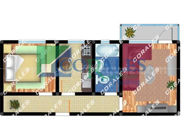 2 Camere, Etaj. 1, Decomandat, 45 mp, langa Shopping City, Balcon închis - 7