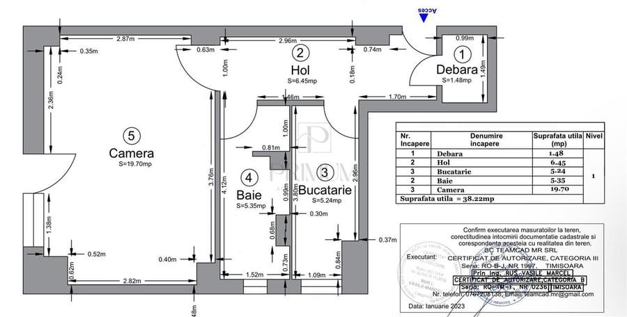 SOARELUI - 1 CAMERA - ETAJ 1 - DECOMANDAT - SPATIOS -  RENOVAT - LFT