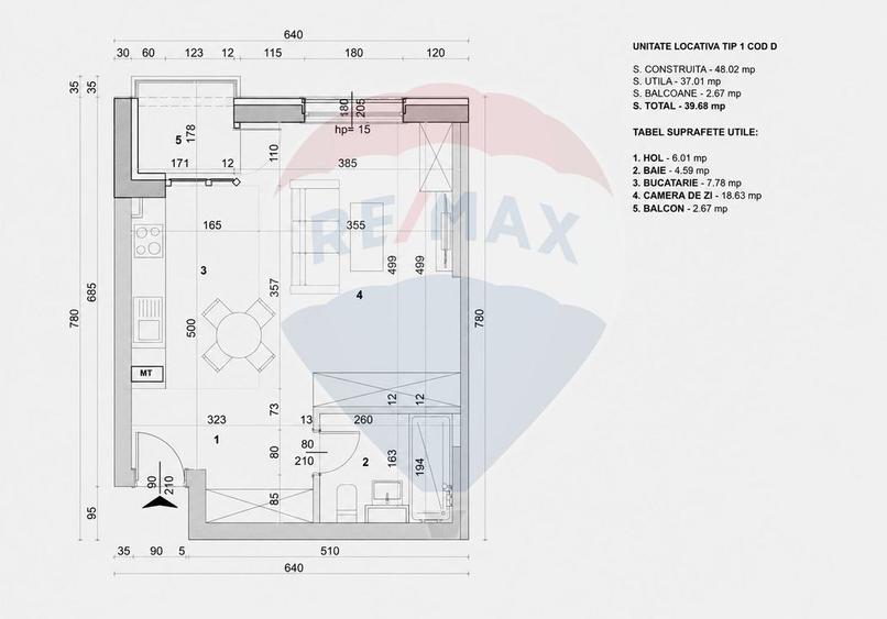 Studio o camera zona OBOR - in constructie finalizare septembrie 2026