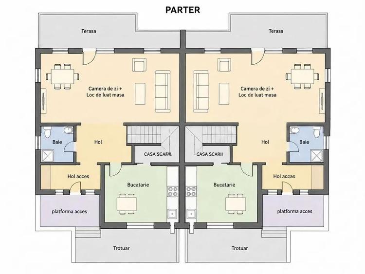 Duplex modern | 120 mp utili | 245 mp teren | zona Vivo
