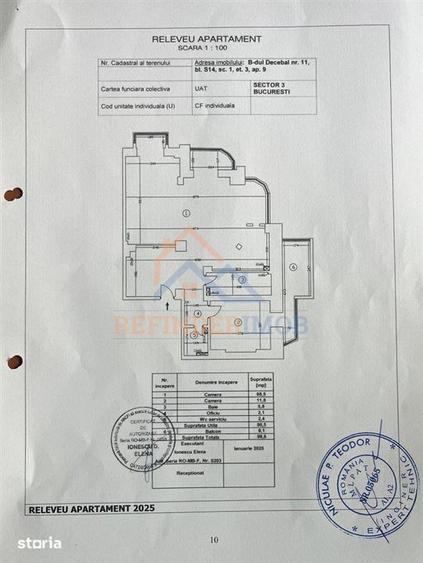Vanzare 2 camere Decebal 99mp