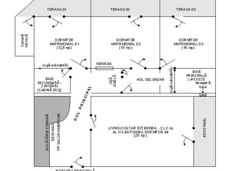 Ap tehnologic & finisari de anvergura, NOU: 1 living-3dorm-4terase-2bai, 120mp