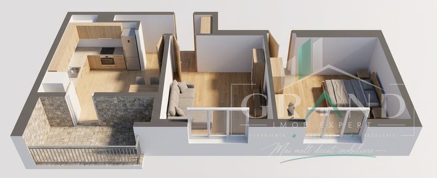 2 Camere | Etaj 1 | Balcon | Centrală Proprie | Mărăști – Expo Transilvania