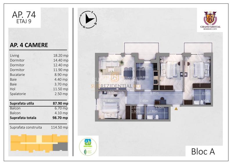 Apartament spatios cu 4 camere, 2 balcoane - Rond Metro Berceni, Sect4 - 1