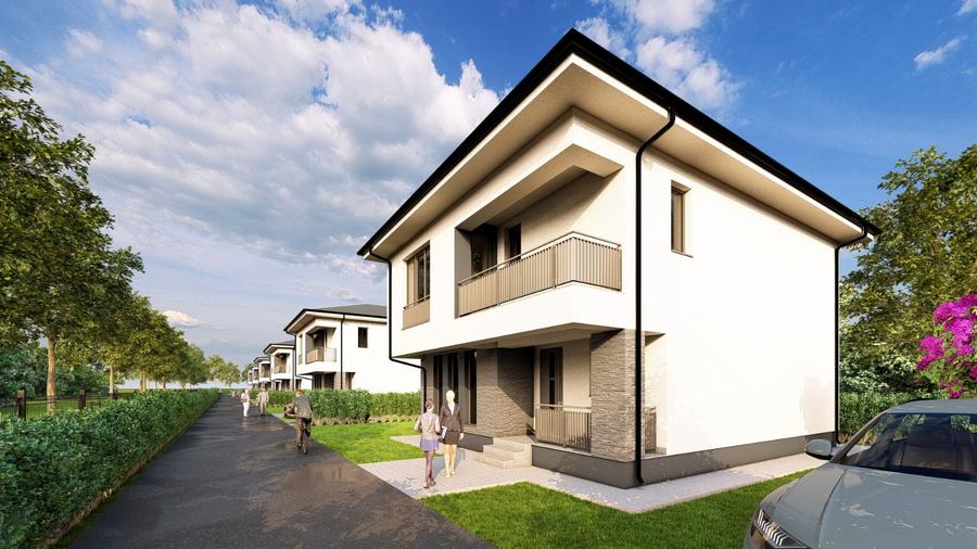 Casă nouă 4 camere Bolintin Vale – încălzire în pardoseală, teren 320 mp, terasă