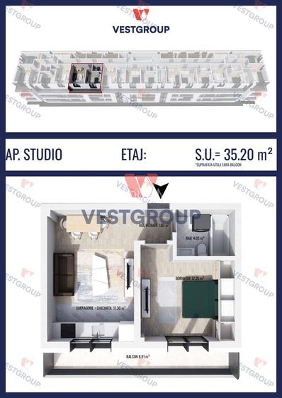 Apartament 2 camere + boxa proprie Weiner5 Vestgroup - 10