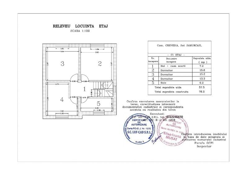 Casă nouă P+1, Crevedia – Buftea, 4 camere, Comision 0%