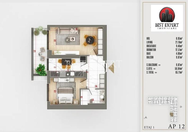 Apartament Nou 2 Camere | Complex cu Piscina | 65 mp | Direct Dezvoltator