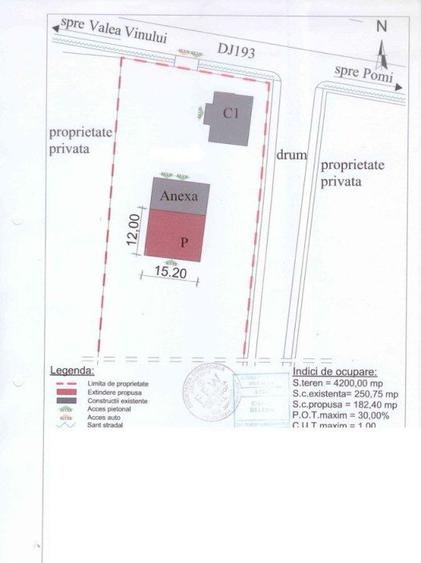 Vanzare/Inchiriere/asociere teren intravilan | 6223mp | Valea Vinului - 2