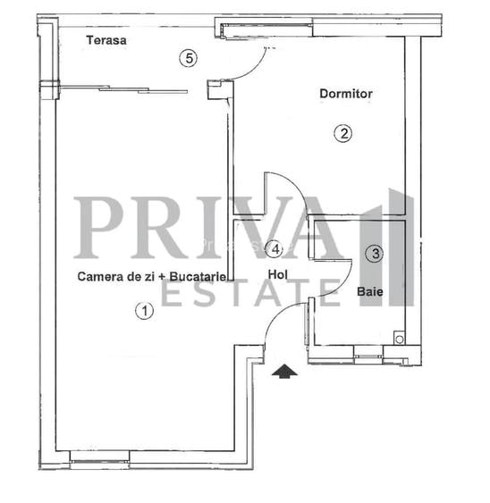 Apartament modern 2 camere Stil Loft, 53 mp, etaj 2, Central