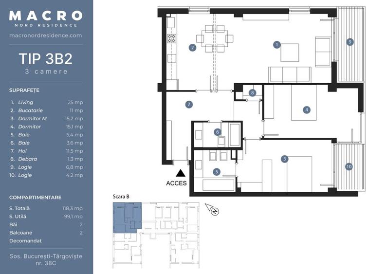 LUX 3 camere 147mpc - aprilie 2026- Straulesti - Bucurestii Noi - Macro Nord