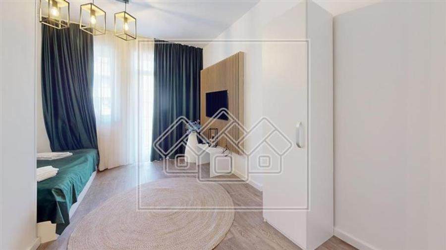 Apartament 3 camere, 2 bai, 2 terase, mobilat si utilat confort lux
