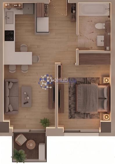 Ap 2 camere, bloc nou, 43 mp, Tatarasi - 2 Baieti - 2