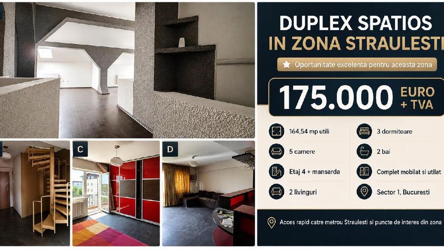 Penthouse Duplex 164 mp ~ Străulești, Sector 1