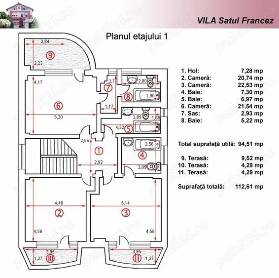Herastrau I Sat Francez I vila 350mp I gradinita/birou/clinica