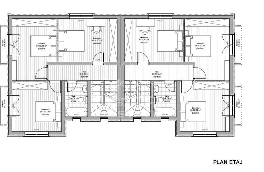 Casa tip Duplex in Giroc la asfalt cu toate utilitatile. 134 mp utili. - 2
