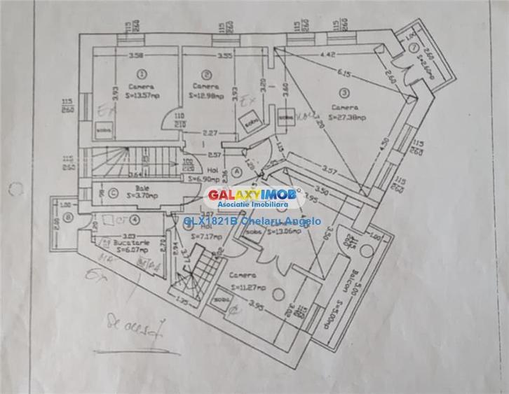 Armeneasca etaj vila 5 camere ,suprafata 200 mp, loc parcare