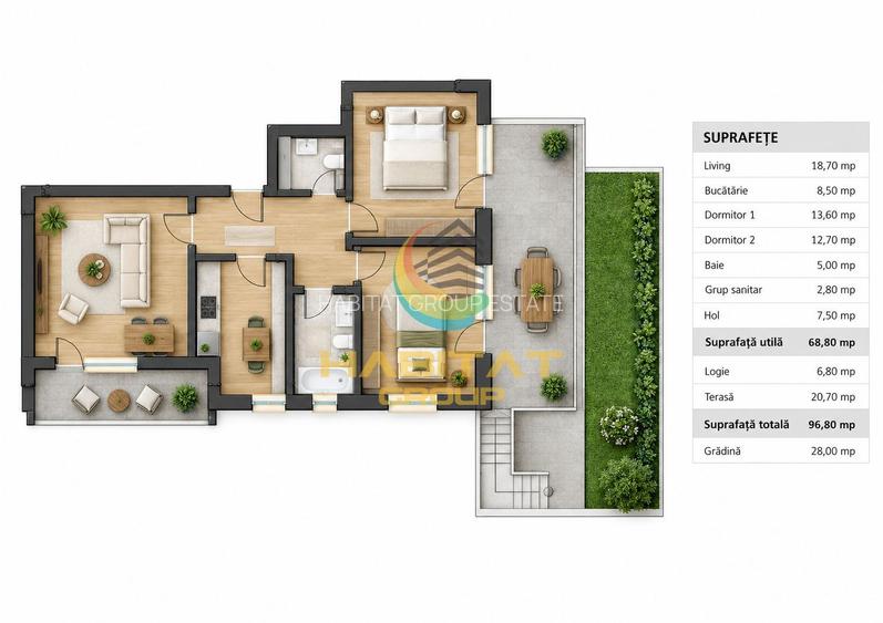3 camere cu Gradina - metrou Nicolae Teclu - 1
