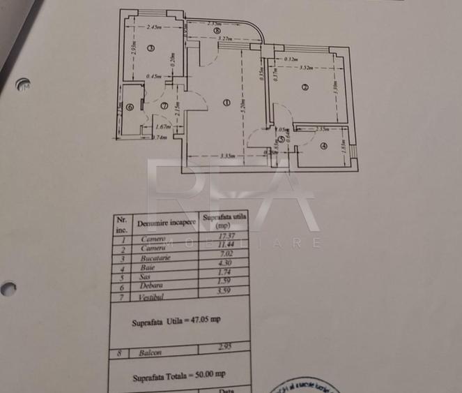 2 camere-centrala proprie- etaj 2 din 10-Strada Barca/Margeanului