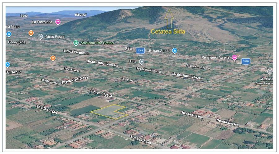Teren intravilan de vânzare Șiria, Arad 4100 mp, utilități incl. Fs 38