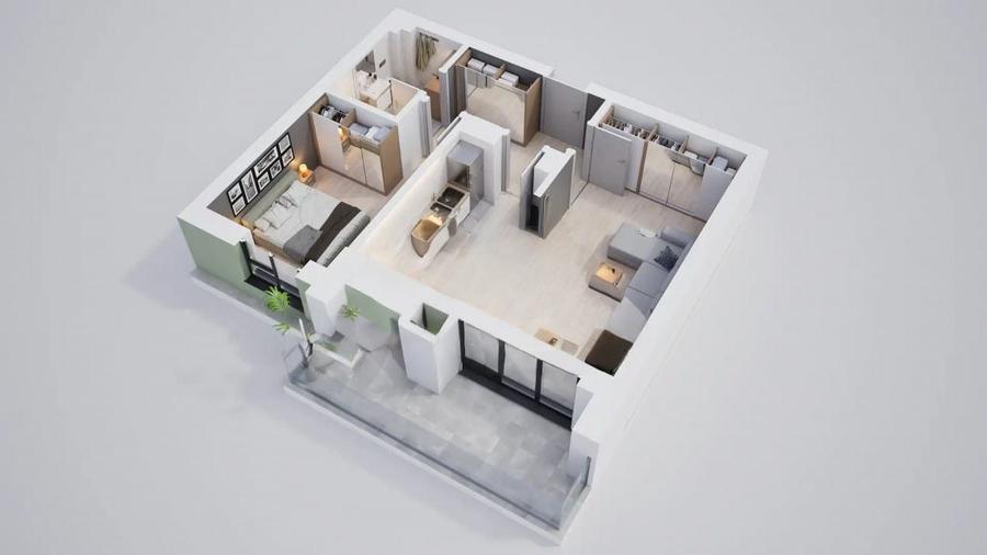 Apartament 2 camere, 0% comision – 51 mp + terasa