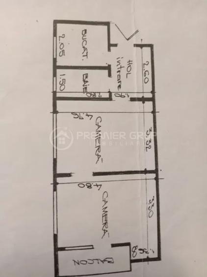 Etaj 2! Apartament 2 camere 49mp, Tudor Vladimirescu, CT