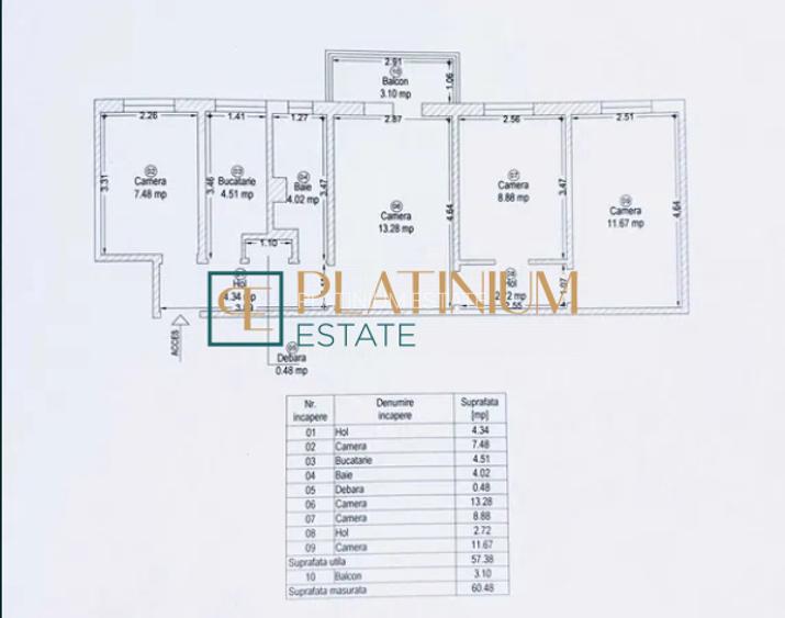 P4943 Apartament cu 4 camre, zona Dacia - 8