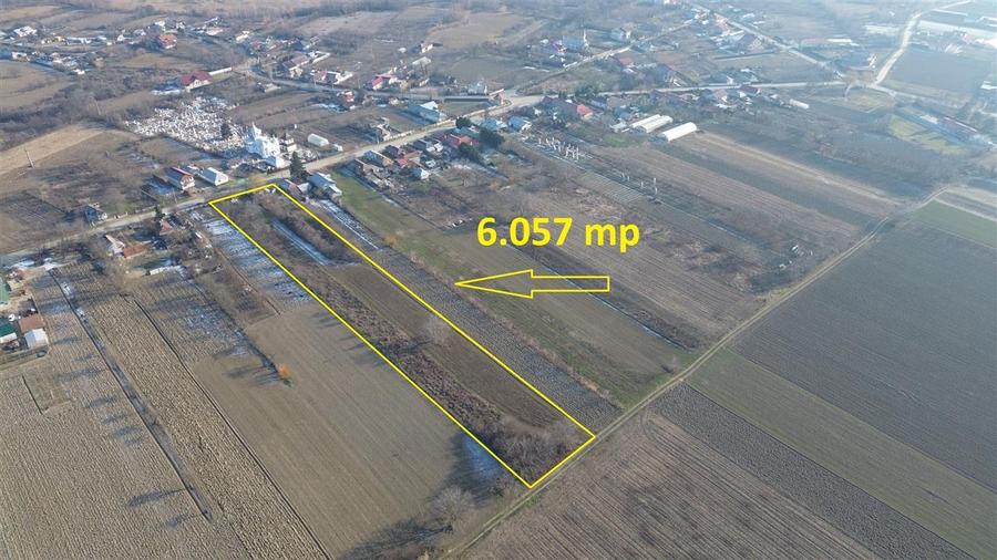 Teren 6.057 mp in Radulesti cu deschidere 30 metri la asfalt