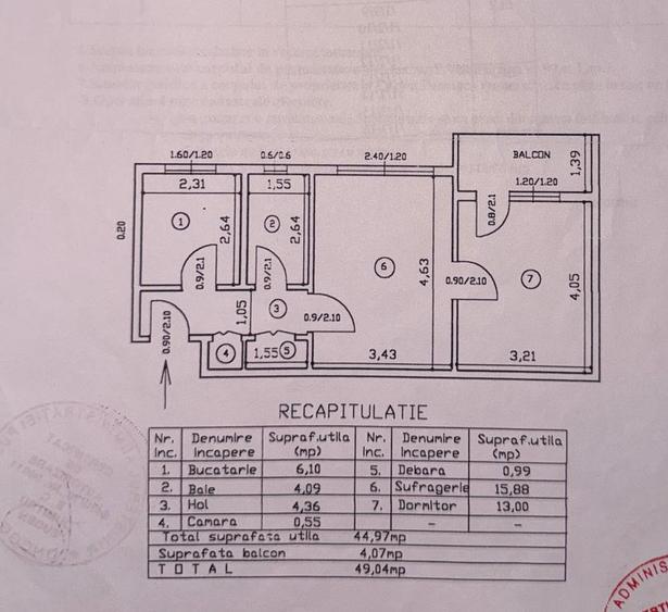 Tudor Vladimirescu-2 Camere 50mp-liber