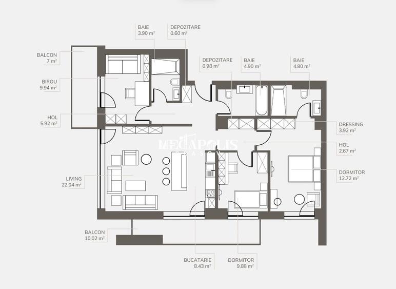 Apartament Premium | 4 camere | Bartolomeu | 90 MP