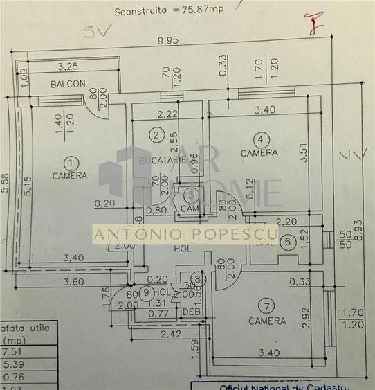 Apartament 3 camere, renovat, in Ploiesti, zona Republicii.