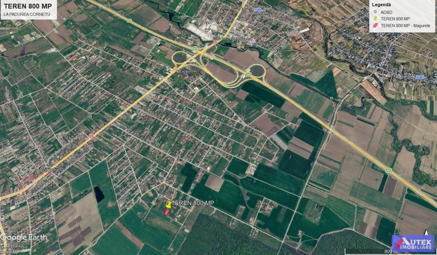 Teren Casa 800 mp in Magurele la 2 Pasi de Bucuresti