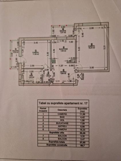 2 camere Decandat Bucătărie separata Soarelui
