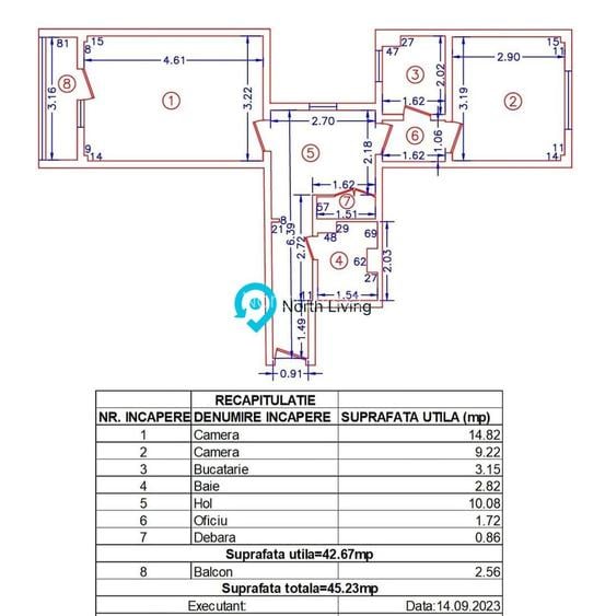 2 camere Renovat + Mobilat NOU | metrou | Nicolae Grigorescu - 17