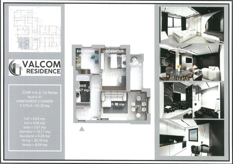 Valcom Residence Bartolomeu, 2 camere, terasa 8.06 mp, Comision 0%