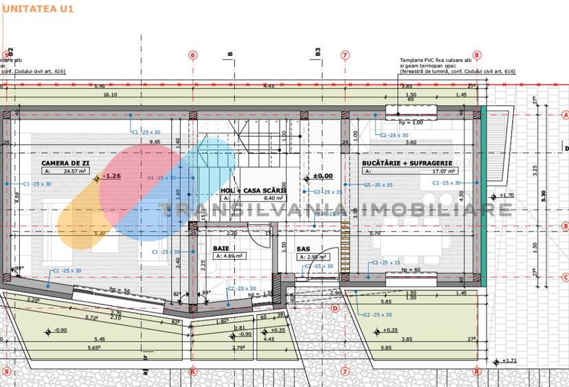 Casă cuplată modernă, 160 mp utili, semifinisată, curte amenajată