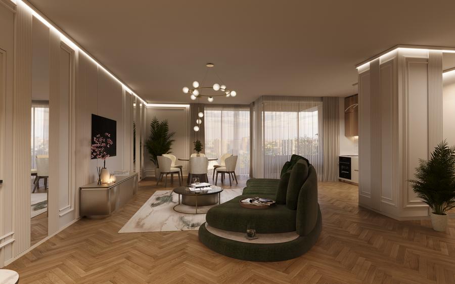 Rafinament contemporan in Domenii. Apartament 4 camere. Dubla vedere.