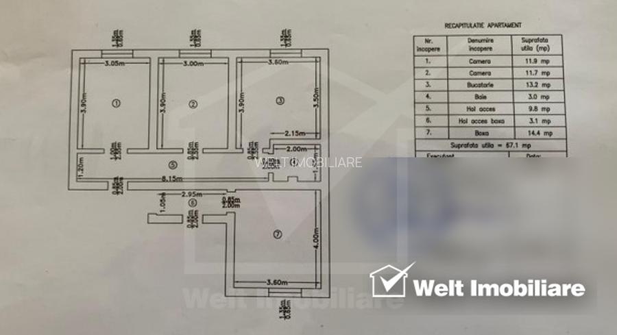Ideal pentru investitie!! 4 camere, 67 mp, Andrei Muresanu
