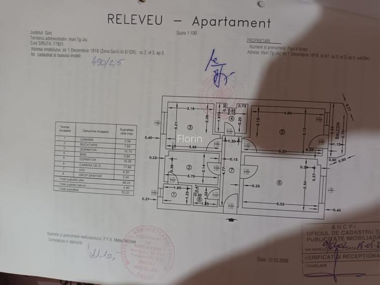 Apartament 3 camere ,decomandat zona Spiru Haret Tg Jiu  - 8